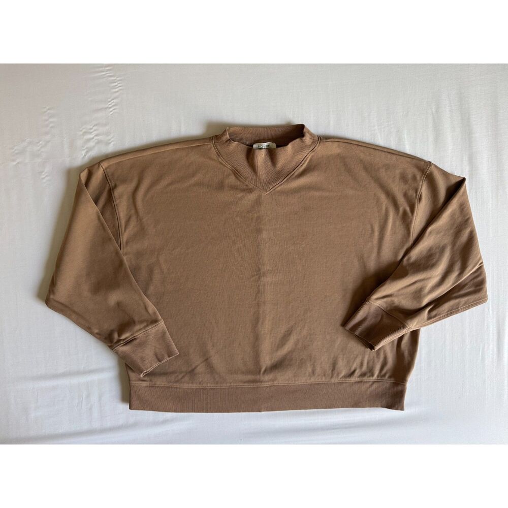 Haven Well Within Mock Neck Pullover | Taupe Brown | Size XX-Large